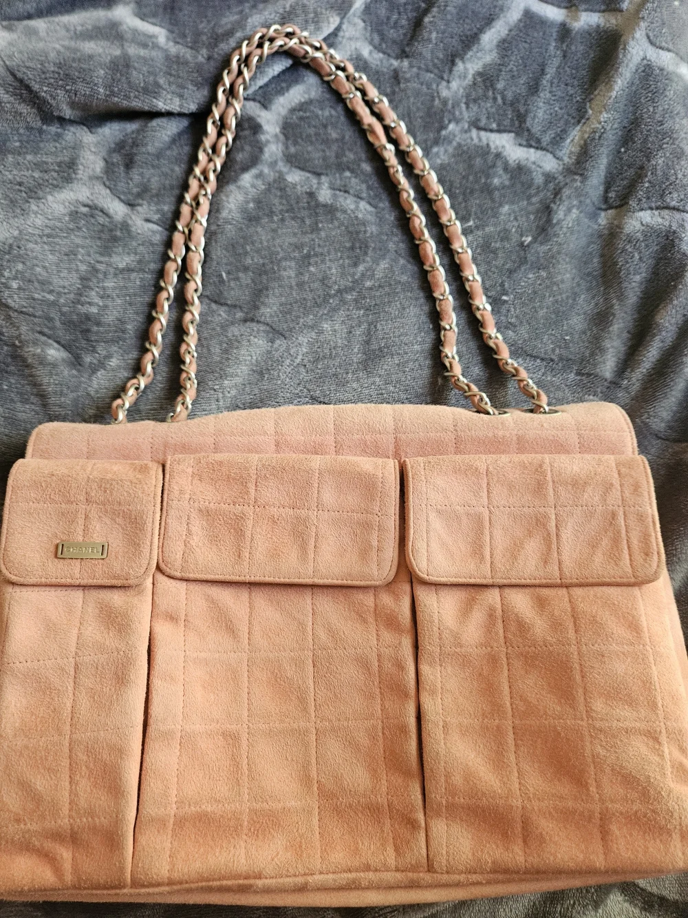 CHANEL 2.55 CHOCOLATE BAR FLAP- Pink Suede